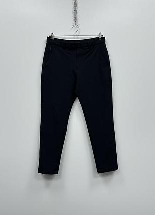 Утеплені штани uniqlo warm stretch trousers fleece pants black