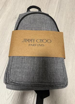 Рюкзак jimmy choo сірий текстильний