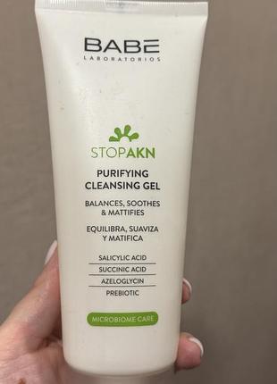Гель для вмивання babe laboratorios stop akn purifying cleansing gel