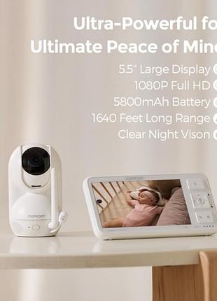 Видеоняня momcozy bm03 — 5.5" full hd 1080p / 5800 mah / до 500 м 1 камера