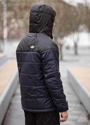 Куртка the north face черно-синяя мужская демисезонная s-5xl