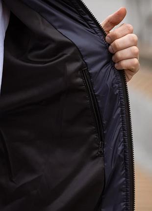 Черно-синяя мужская куртка the north face s-5xl демисезонная