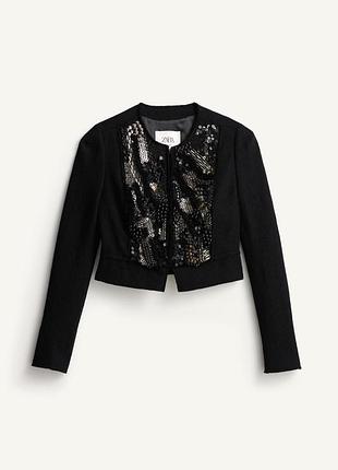 Жакет из 100% шерсти с бисером limited edition