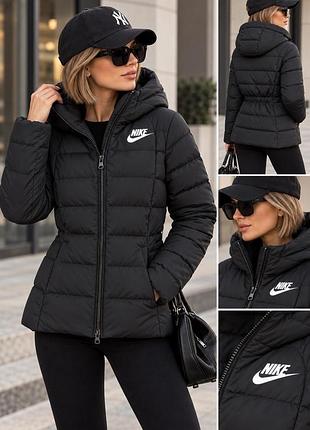 Жіночий пуховик nike чорний розмір s