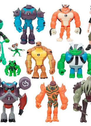 Іграшка фігурки бен тен (ben10) зі світловими ефектами великий набір для дітей (l_16331)