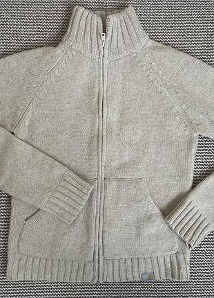 Жіночий кардиган carhartt з вовни ягняти, бежевий
