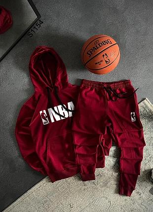 Якісний чоловічий весняний костюм з топовим принтом нба nba спортивний комплект худі і штани