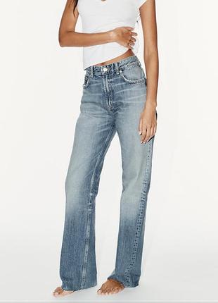 New  джинсы trf wide leg fit с высокой посадкой