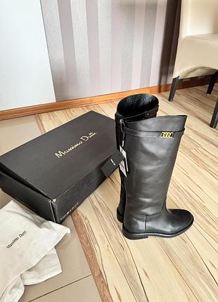 Жіночі чоботи massimo dutti зі шкіри