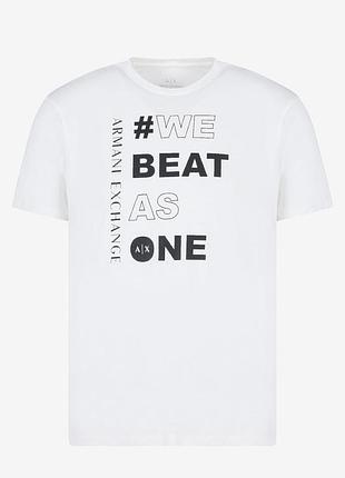 Нова чоловіча футболка armani exchange “we beat as one” (regular fit) розмір xxl