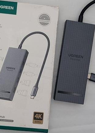 Usb-концентратор ugreen revodok pro 10gbps usb c hub hdmi 4k 60hz usb c adapter grey