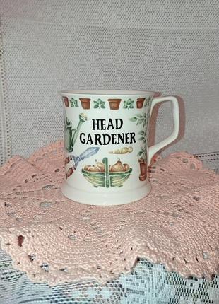 Кружка вінтаж "head gardener" англія 90-ті