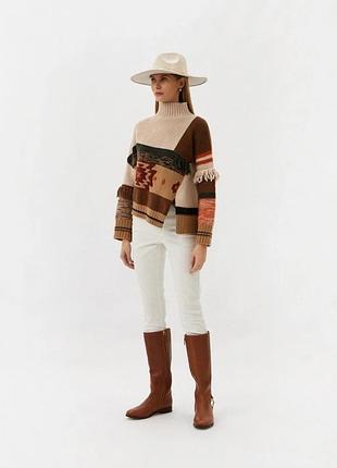 Жіночий светр weekend max mara affori вовняний різнокольоровий