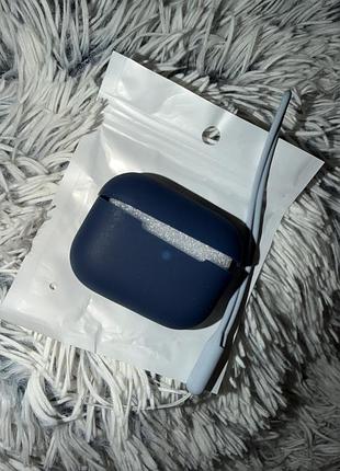 Чохол для навушників apple airpods силіконовий темно-синій