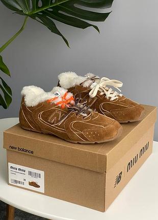 New balance x miu miu 530 brown fur
