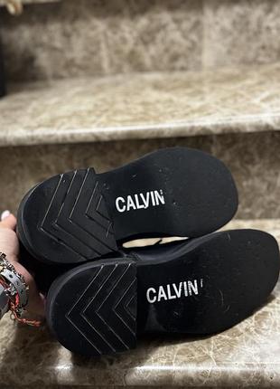 Женские кожаные сапоги-ботинки calvin klein 2