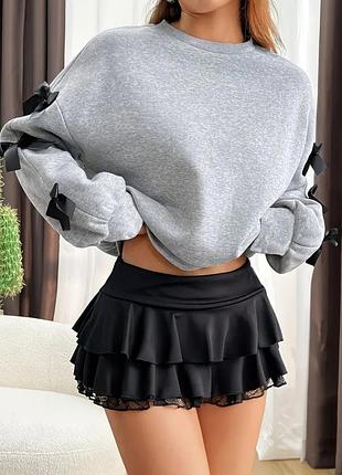 Трендовый свитшот с бантиками 3