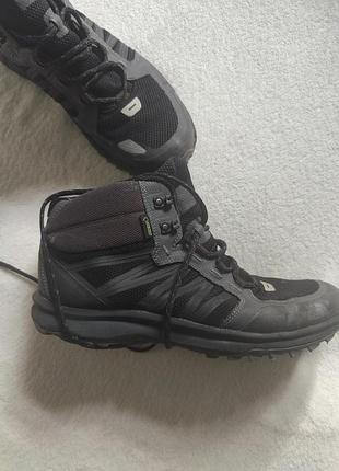 Чоловічі трекінгові черевики the north face gore-tex чорно-сірі