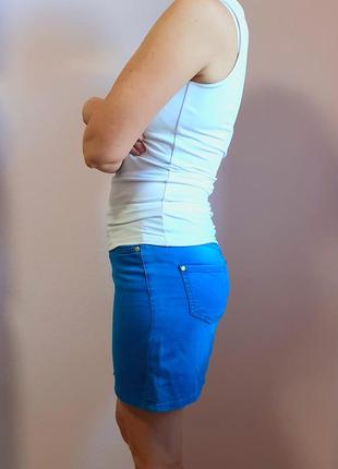 Голубая джинсовая юбка2 фото