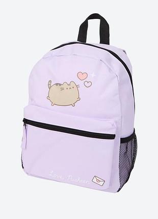 Детский рюкзак pusheen лиловый с передним карманом