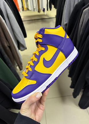 Кроссовки nike dunk high lakers dd1399-500