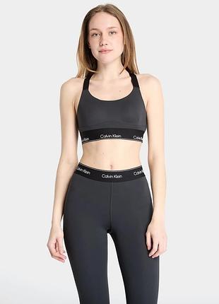 Жіночий спортивний бюстгальтер calvin klein сірий