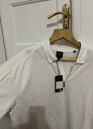 Чоловіче поло armani exchange біле 3