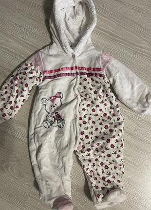 Зимовий комбінезон для дівчаток, махровий