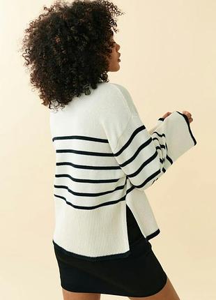 Свитер свободного кроя в полоску, gina tricot,
