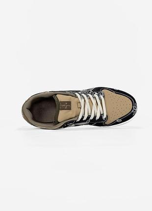 Nike sb dunk low x travis scott beige/black 4