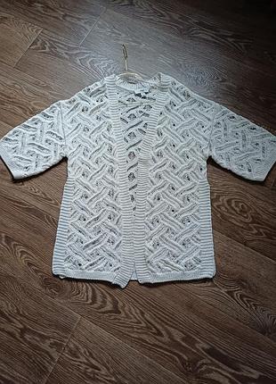 Жіночий кардиган marks & spencer ажурний кремовий