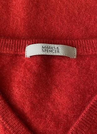 Кашеміровий джемпер v-подібним вирізом, кашемір 100%, marks & spenser 6