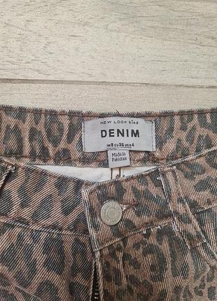 Джинси жіночі denim co карго леопардові 2