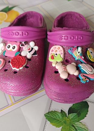 Сабо крокси утеплені crocs р.10-17,5 см.