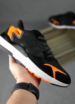 Adidas nite jogger чёрные с оранжевым🆕шикарные кроссовки адидас🆕купить наложенный платёж1 фото