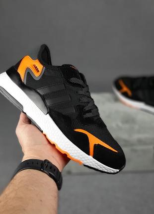 Adidas nite jogger чёрные с оранжевым🆕шикарные кроссовки адидас🆕купить наложенный платёж2 фото