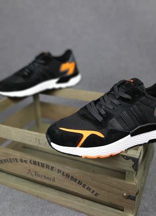 Adidas nite jogger чёрные с оранжевым🆕шикарные кроссовки адидас🆕купить наложенный платёж5 фото