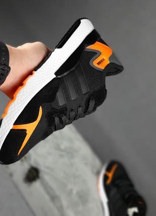 Adidas nite jogger чорні з помаранчевим🆕шикарні кросівки адідас🆕купити накладений платіж3 фото