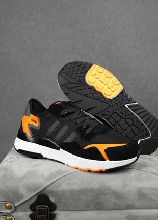 Adidas nite jogger чорні з помаранчевим🆕шикарні кросівки адідас🆕купити накладений платіж8 фото