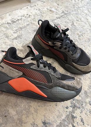 Кросівки puma rs чорні з помаранчевим, 40,5 розмір