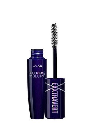 Туш для вій avon extravert, «екстремальний об'єм»/чорний