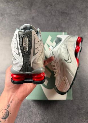 Кросівки nike shox r4 grey red white 6
