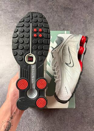 Кросівки nike shox r4 grey red white 7