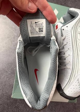 Кросівки nike shox r4 grey red white 8