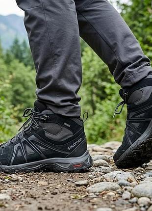 Мужские трекинговые ботинки salomon gore-tex, размер 42 2/3