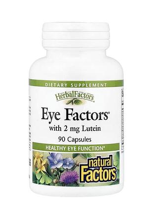 Добавка для зору, natural factors eye factors з 2 мг лютеїну 90 капсул термін до 11/26