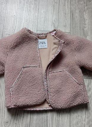 Шуба для дівчинки zara рожева