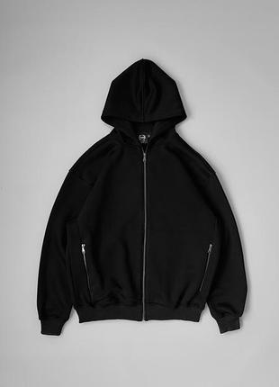 Зіп-худі yarm base, black, fleece