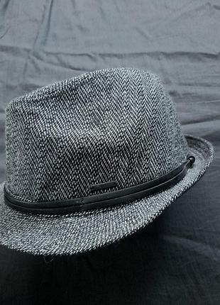 Брендовая шерстяная шляпа трилби hugo (hugo boss), оригинал, made in italy 59-61 см