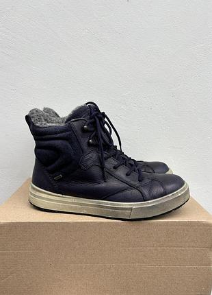 Ecco gore tex теплі шкіряні черевики 38 р